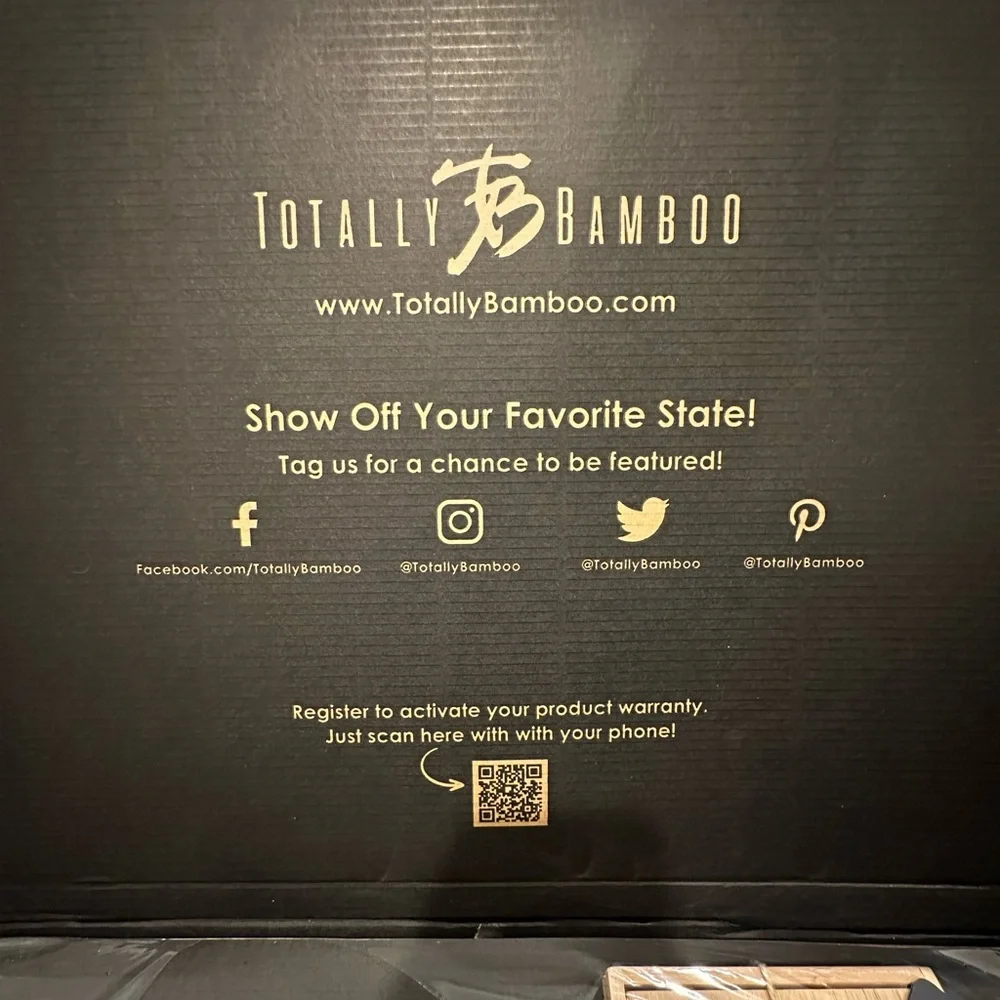 Bamboo Cutting Board and Coaster Set of Indiana - Picture 3 of 4